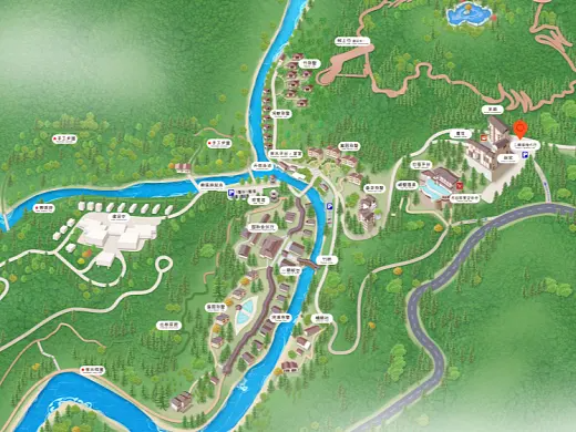 江永结合景区手绘地图智慧导览和720全景技术，可以让景区更加“动”起来，为游客提供更加身临其境的导览体验。